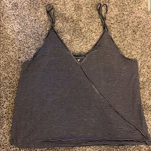 Black and white striped tank top
